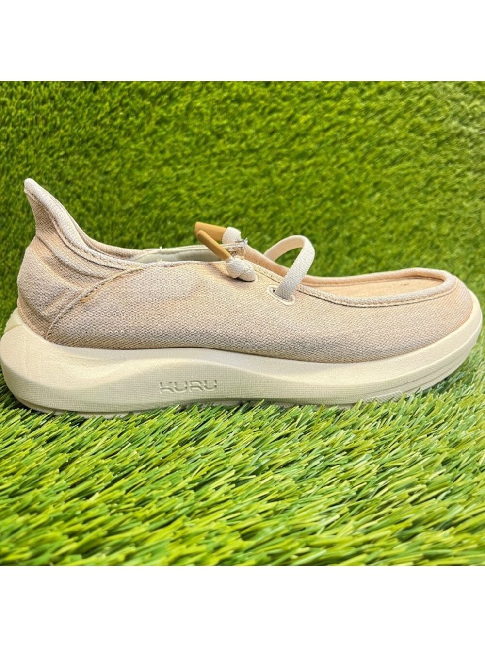 Kuru Draft Rento Womens Size 6.5 Orange Ivory Casual Walking Slip‎ On Shoes